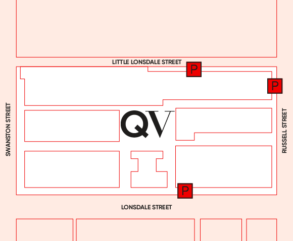 QV Melbourne Car Park Map 